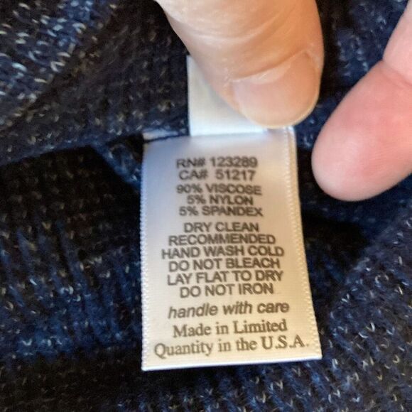 Michael Lauren ML-5375-NVT Shane Oversized Pullover Size XS/S Navy  NWT - Picture 6 of 11